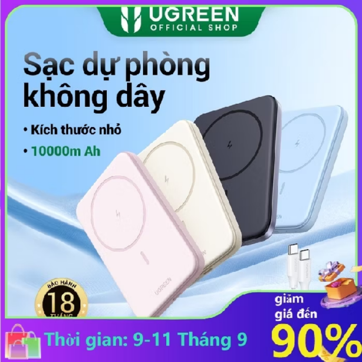 Sạc dự phòng nam châm UGREEN PB560 dung lượng 5000mAh|1000mAh